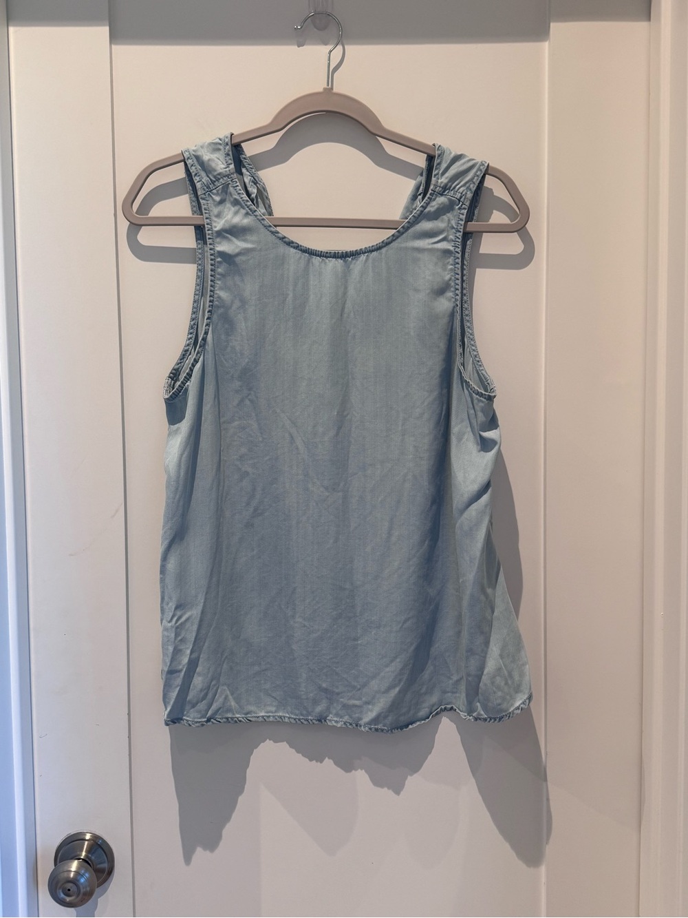 GAP Light Wash Chambray Tank Top